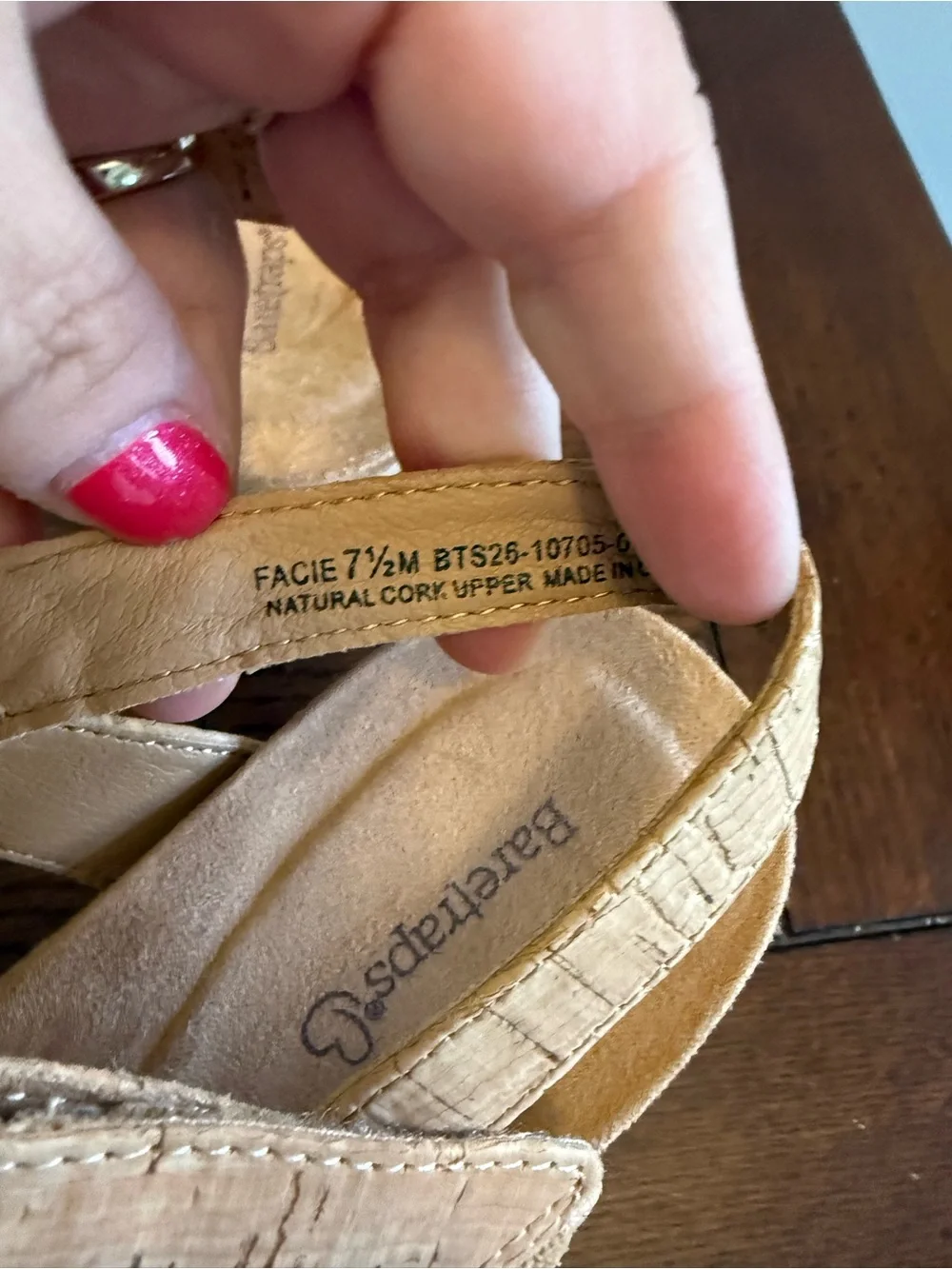 BareTraps Facie NaturalTan‎ Braided Strap Wedge Sandals 7.5